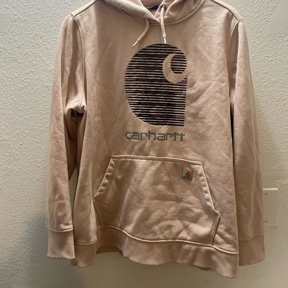 Carhartt Tops - Carhartt Blush Women's 2XL Hoodie with Front Logo Relaxed  Rain Defender